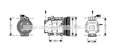 AVA QUALITY COOLING Kompressori, ilmastointilaite FTK041